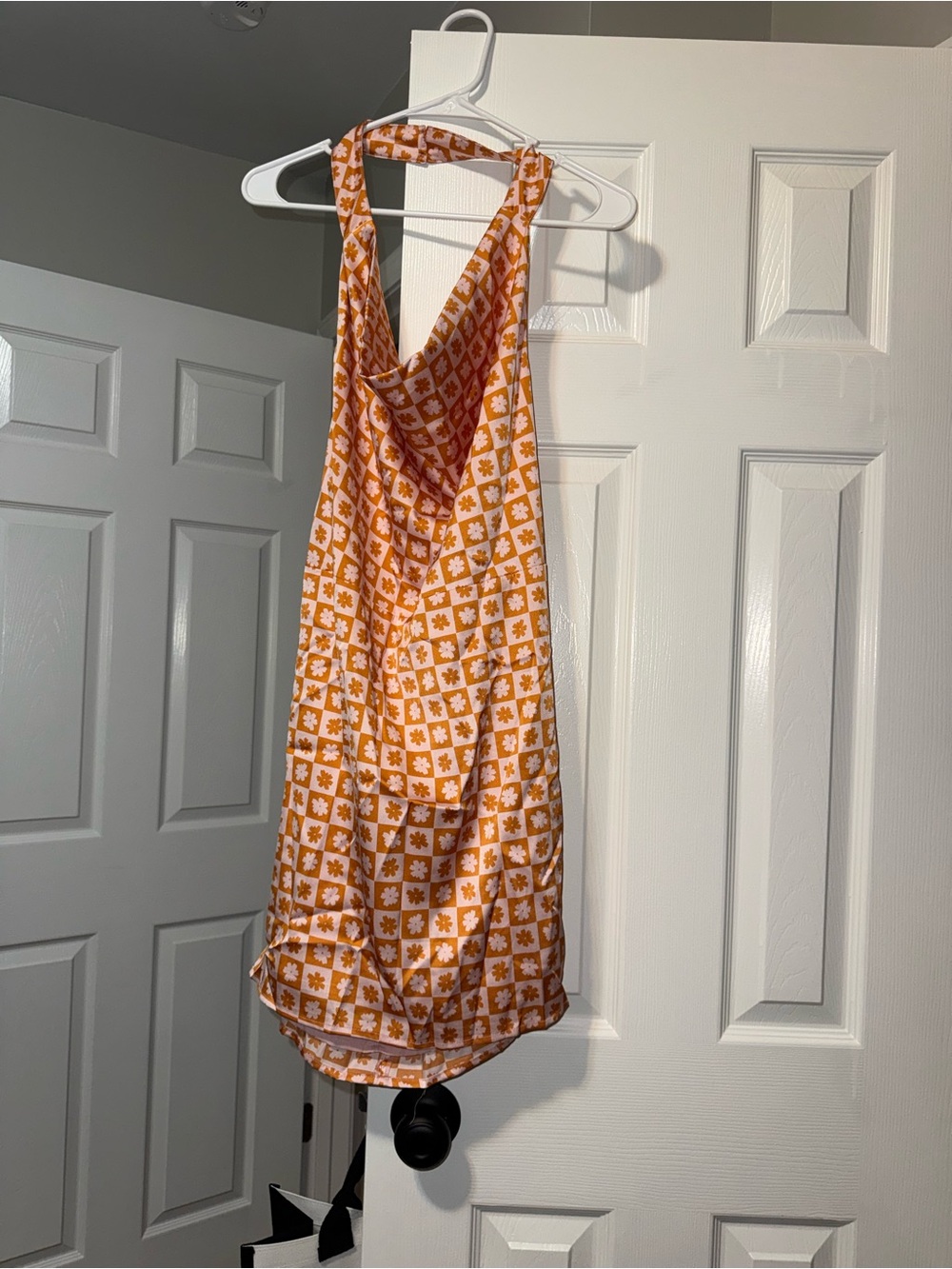 West of Melrose Cowl Halter Mini Dress